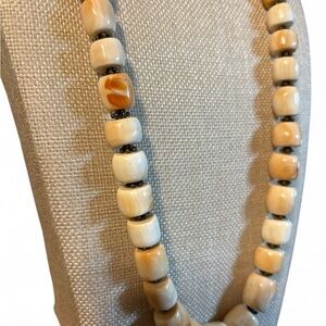 Angel Skin Coral Necklace 30’ brass fittings